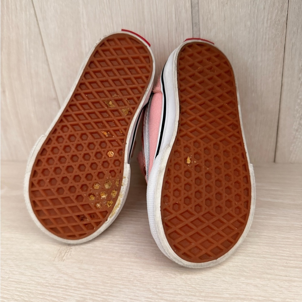 Vans Pink and White Velcro Sneakers - Picture 3 of 5